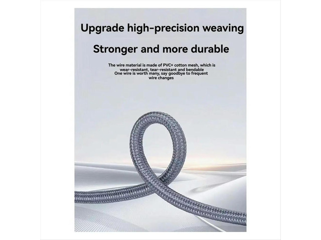 Type-C/USB3.0 2-in-1 to RJ45 Gigabit Ethernet Cable Laptop Gigabit Braided Rope Network Interface Cable