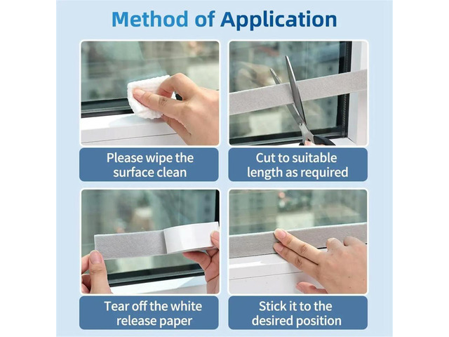 Condensate Water Absorption Tape for Window - Condensation Moisture Absorber Strip Water Barrier Condensation 3pcs
