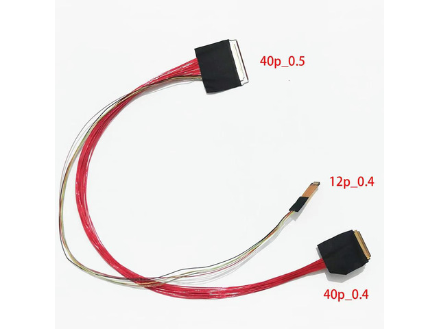 40p 0.5 to 40p 0.4+12p 0.4 dual connector 4K coaxial screen cable EDP cable oppsite backlight separation 20454