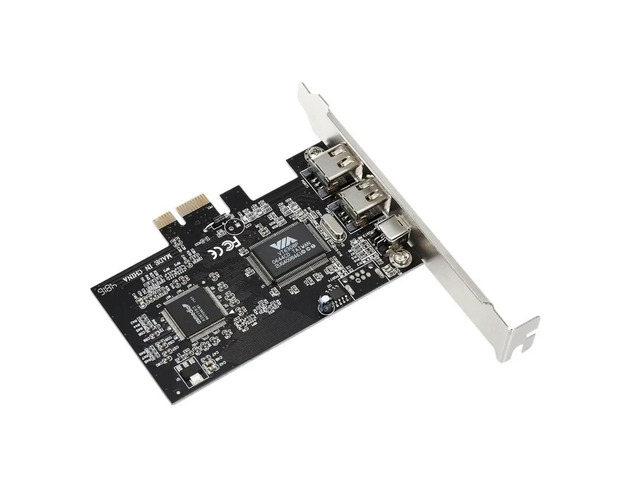 PCI-E 3 Ports 1394a 1394b Firewire Expansion Card 2 X 6 Pin + 1 X 4 Pin for Desktop PC Data Transfer Rates 800 400 200 100Mbps