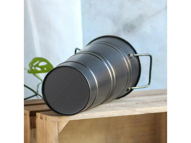 l Round Umbrella Stand Rack,Decorate Freestanding Vase, for Entryway Use, Organizer for Home and Office Black