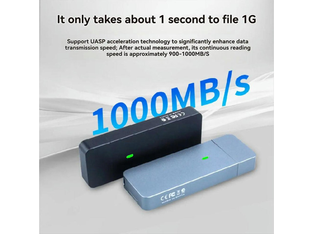 M.2 NVME/SATA 2230 2242 SSD Enclosure USB-A Adapter 10Gbps USB3.2 Gen2 External M.2 Case for M2 2230 2242 SSD B