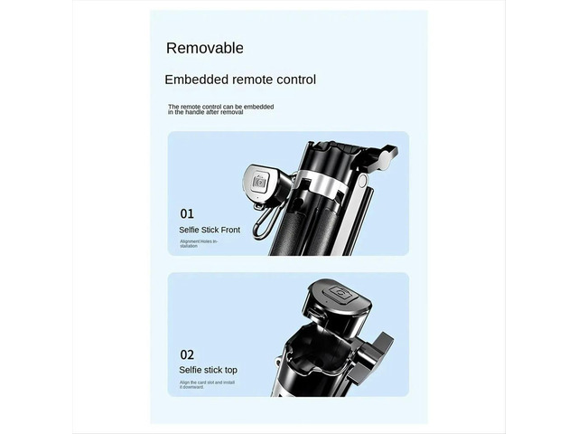 Retractable Tripod 360° Rotation Selfie Stick with Remote Control, Selfie Accessories for Travel Sport