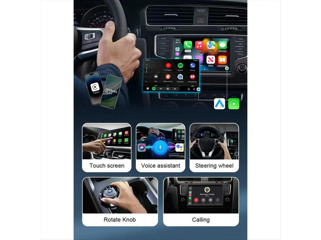 2-in-1 CarPlay Adapter CarPlay Mini Box for Android Auto Dongle for Audi and Volkswagen Car Radios