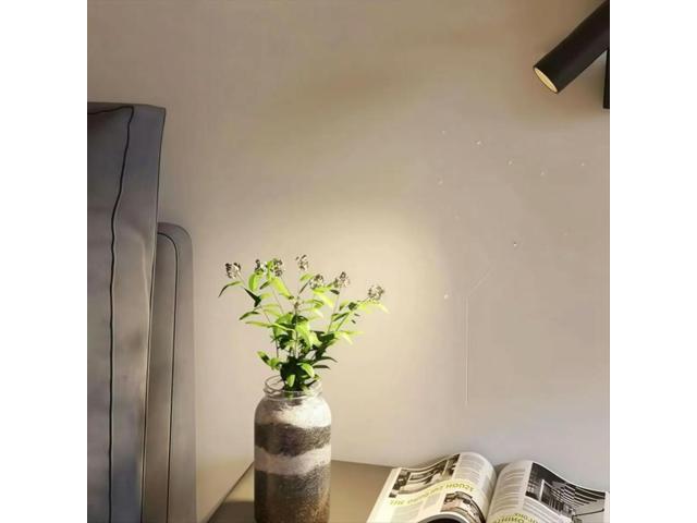 Eye Protection LED Reading Light Wall Lamp 360°Rotatable Folding 5W Spotlight Anti Glare Hotel Study Bedroom Hall Black