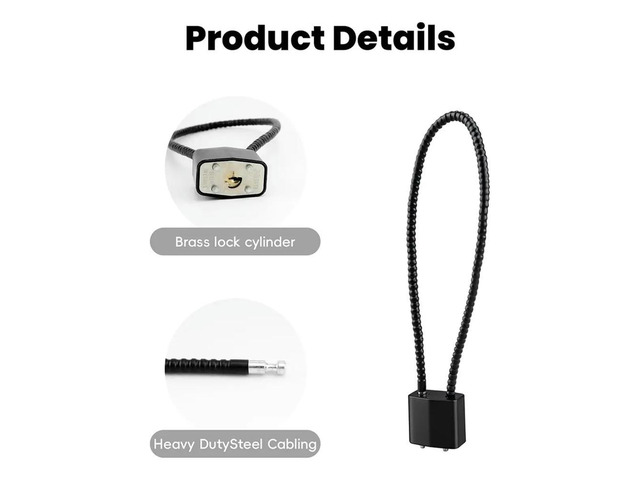 4 Pcs Bike Cable Locks with Keys,15 Inch Heavy Duty Keyed Wire Lock Cable with Keys, for Bicycle Cabinet Fence Gate Lock