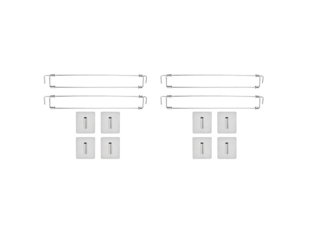 RV Adjustable Fridge Bars 13.98-25.59 Inch, Fridge Rods, RV Corner Shelf Rod For RV Fridge, Kitchen (4 Packs)