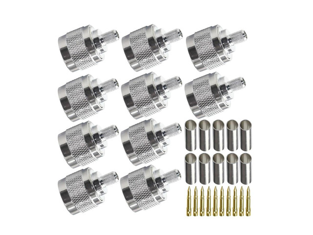 10pcs NJ-4 For LMR240 N Type Plug Connector Low Loss RF Coaxial Connector 10 Pieces