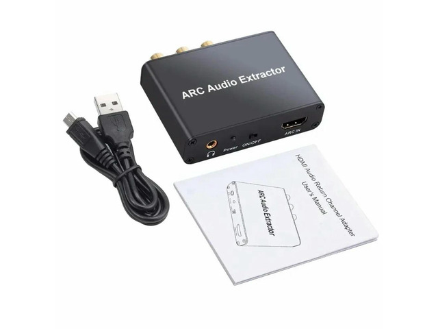 ARC Audio Extractor Converter 192KHz HDMI ARC To SPDIF Coaxial L/R Stereo RCA 3.5mm Stereo Audio Adapter for TV Soundbar Speaker