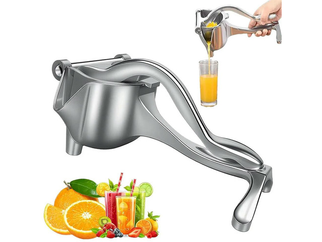 Thickened Manual Juicer + 10 Filter Bags Orange Juice Press Aluminum Alloy Home Juicing Essential for Lemon Orange Grape