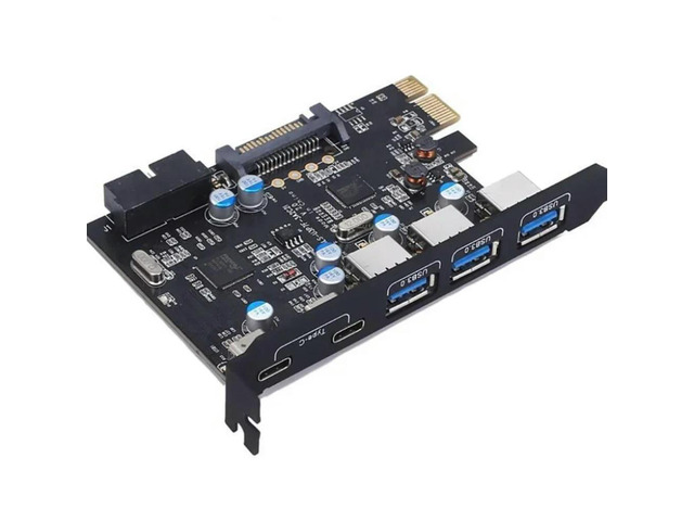 PCI Express Card To 3 PORTS USB 3.0 2 PORTS USB3.1 Type C Internal USB 3.0 20PIN 7 Ports USB HUB Pcie To Tyoe-c Expansion Card
