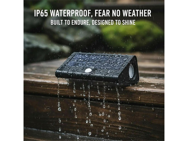 Motion Sensor Solar Step Lights IP67 Waterproof Deck Lights, RGB Double-Sided Outdoor Decor for Stairs Fence Yard 2 Pack