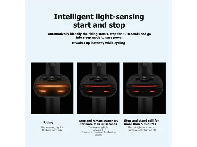Bicycle Password Anti-Theft Alarm Taillight Alarm Waterproof Bike Brake Warning Light for Airtag