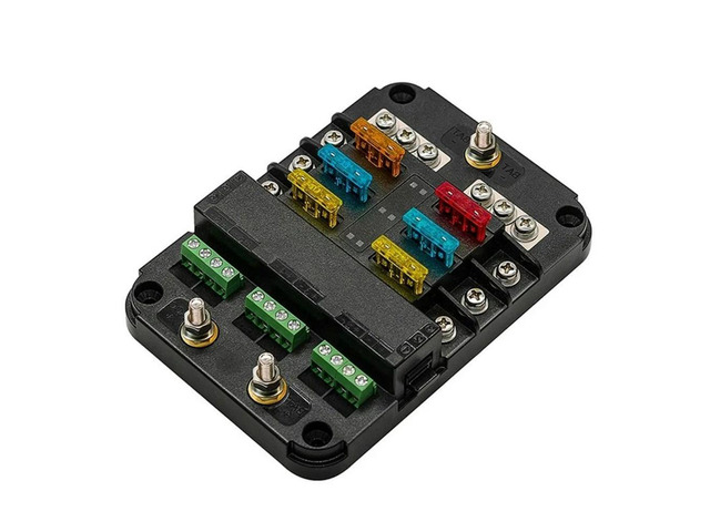 RV Yacht Insurance Box Car Pick-Up Multi-Position Electrical Appliance Fuse Box With Red And Blue Indicator Lights