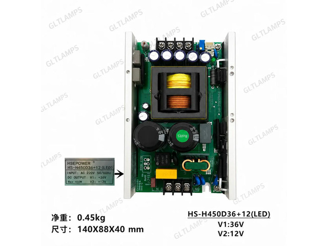 HS-H450D36+12 LED Power Supply Board 36V 12V 450W Switching Power Supply Module for Stage Moving Head Beam Light LED Driver Boar