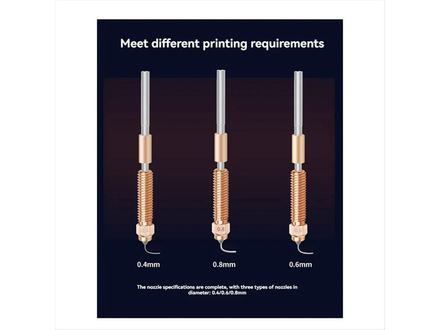 Hotend Kit for Creality K2 Plus Ceramic Heating Block Replacement Hot End for 3D Printer Parts Quick-Swap Nozzle 0.8mm