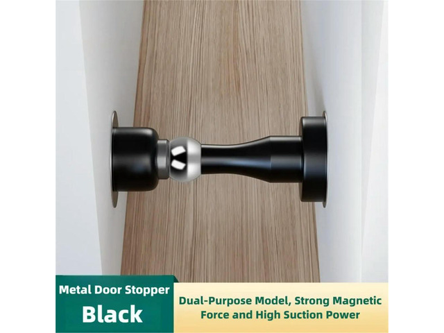 5Pcs Stainless Steel Powerful Magnetic Door Stopper Thickened Door Barrier 2 Installation Methods No Drilling Required