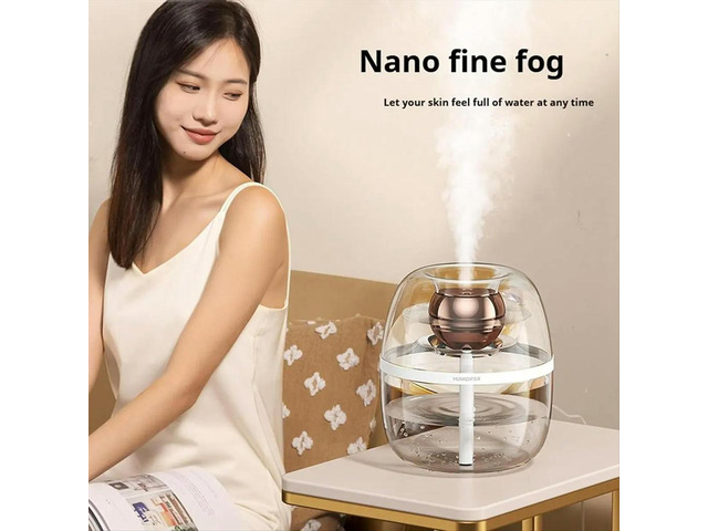 Bedroom Humidifier, Large Room Humidifier, Cool Mist Humidifier, Bedroom Large Room Desktop Air Humidifier White