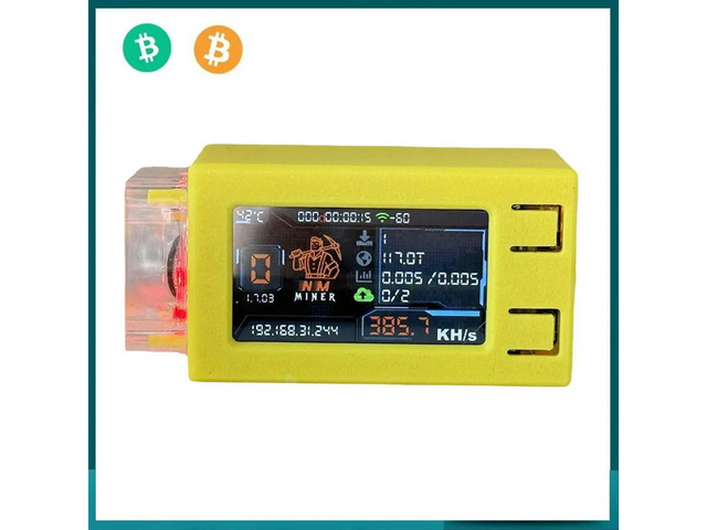 Nerdminer V2 Pro Max 390KH/S with RGB Cool Fan Solo Lottery Miner BTC Miner Nerd Miner Bitcoin Crypto Miner NMMiner