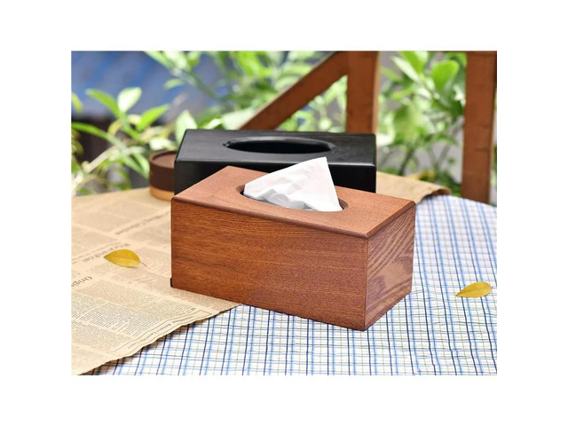 Multifunctional Wooden Tissue Box - for Creative Living Room Solid Wood Napkin Holder for Car and Restaurant