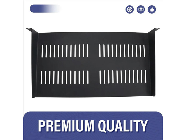 1U Server Rack Mount Shelf Vented Cantilever Tray for 19Inch Network Equipment Rack & Cabinet