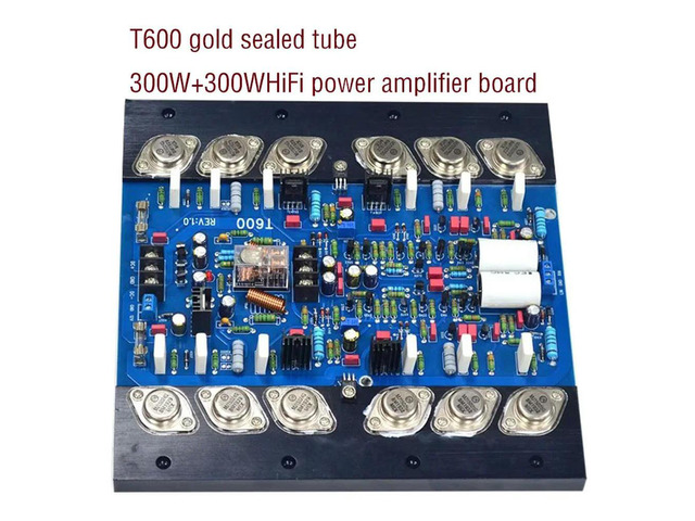T600 HiFi Amplifier Board Gold sealed tube High-power Class AB Rear Amplifier Board Adjustable Class A Dual channel Tested well
