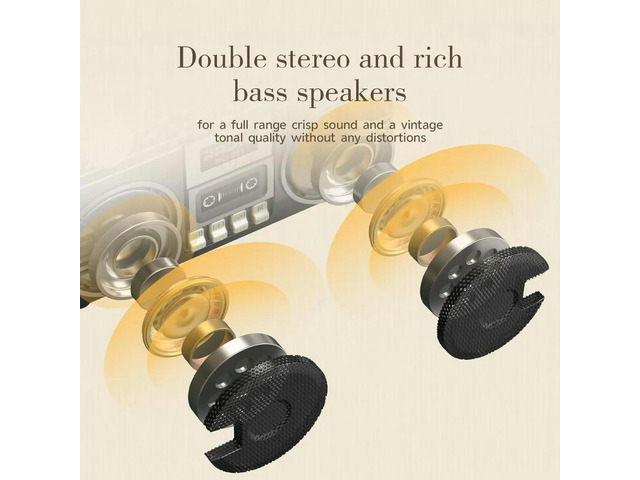 Retro Multifunctional Radio USB Charging TF Card Player and AUX,AM/FM/SW Bands,for Family Gatherings and Out