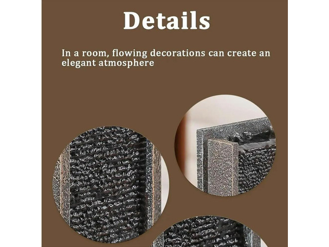 1pcs Desktop Waterfall Fountain, Indoor USB Relaxation Fountain, Suitable for Home Office Bedroom Decoration