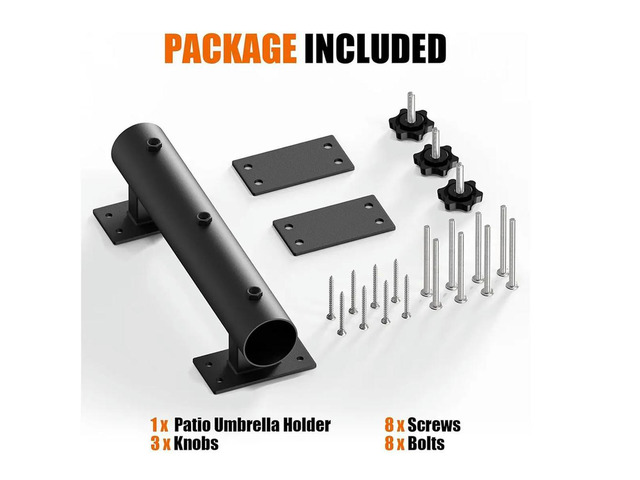 Patio Umbrella Holder Heavy Duty Deck Umbrella Mount, Adjustable Umbrella Holder for Deck Railing,Courtyard Balcony