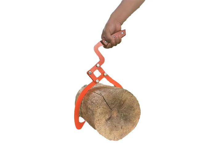 Wood Handle 2 Claw Skidding Tongs Non-Slip Grip, Log Lifting, Handling, Dragging & Carrying Tool (20 in)