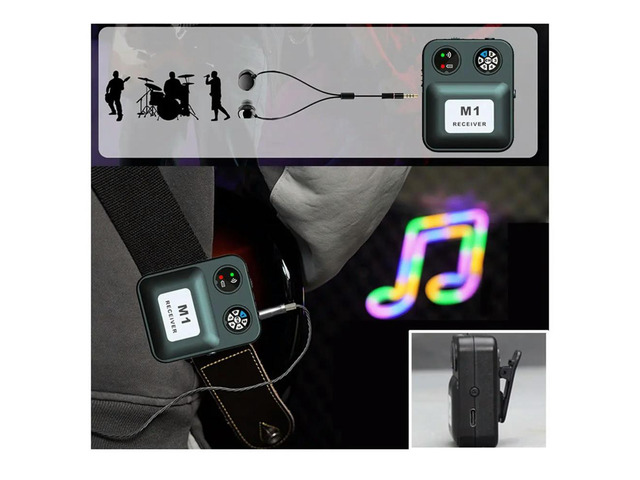 in-Ear Monitor System 2.4Ghz IEM System with Transmitter Receiver for Music Studio Live Broadcast
