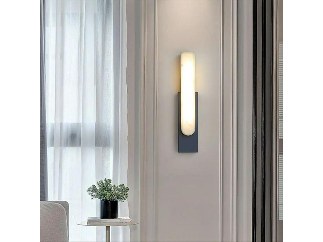 Nordic Imitation Marble Wall Lamp for Living Room Bedroom Bedside Aisle Balcony Simple Luxury Light Indoor Home Decor
