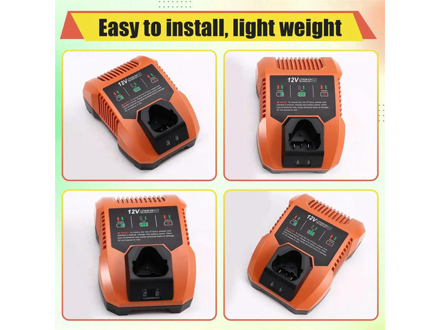 For AEG Electric Tools Li-Ion Charger for RidGid 12V 2.0Ah 6.0Ah Lithium LL1230 L1215 R82059 EU PLUG