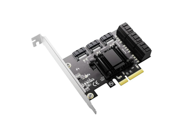 2025 PCIE 4X SATA3.0 Adapter Card Provides 9 Port And 6Gbps Fast Connectivities For PC Builders