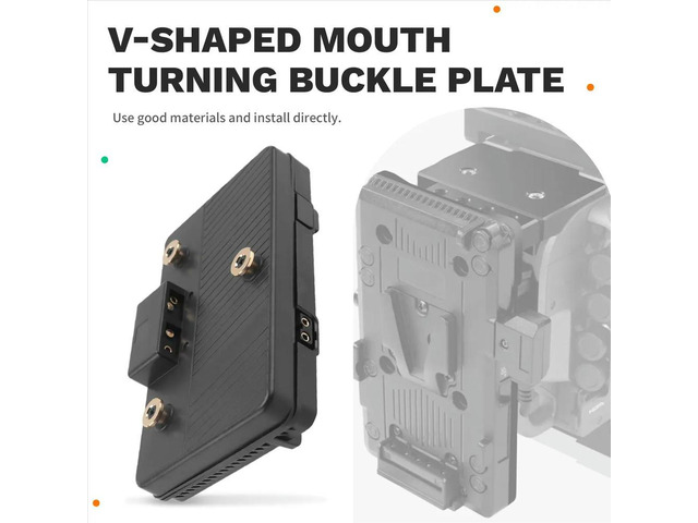 Converter Plate for V-Lock V-Mount to Anton Bauer Gold Mount Adapter Plate for Panasonic DSLR Camera