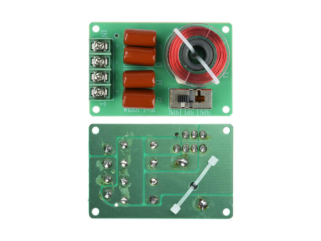100W Hifi Treble Tweeter Frequency Divider Multi-Band Sound Adjustment Car Stereo DIY Audio Crossover Filters for Home and Car