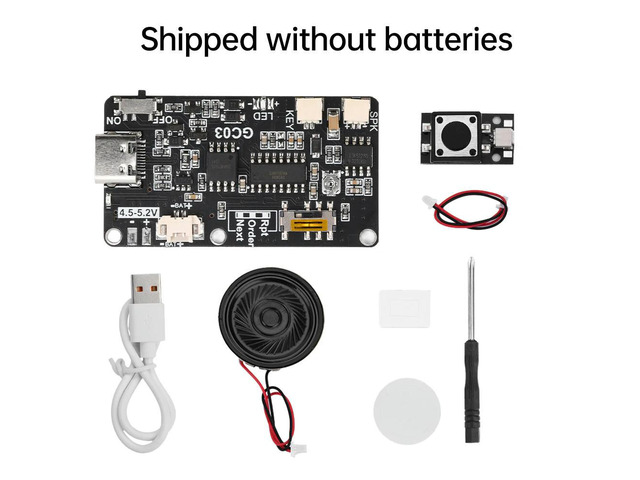 GC03 Recordable Sound Module 8M MP3 Button Control Music Voice Player with Speaker for DIY Greeting Card Gift