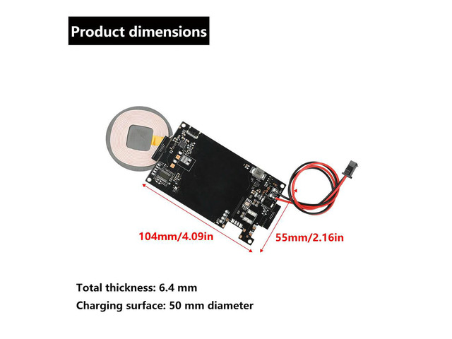 DC10-24V 20W Charger Transmitter Module Circuit Board for Qi Standard PCBA DIY Electronic Kit Accessories