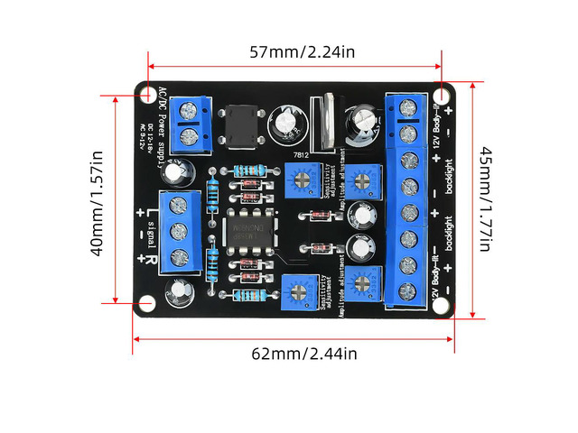 AC9-12V /DC12-18V 3W VU Meter Driver Circuit Board Stereo Module Tube Amplifier for TA7318P