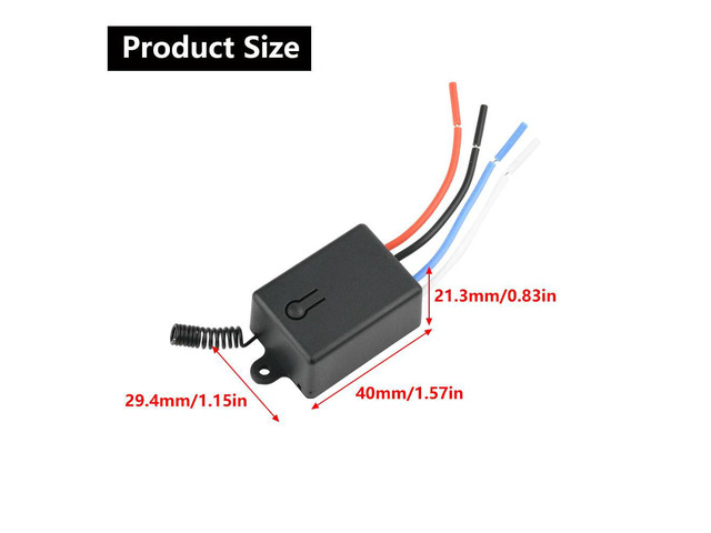 20A DC 5.5-24V 433MHz RF Remote Control Switch 1CH Relay Module Receiver Transmitters ON OFF Remote Controller Electronic Kit