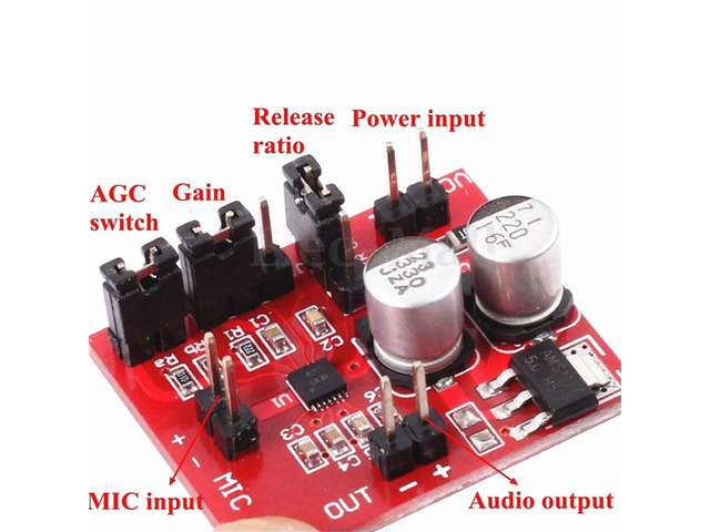 diymore MAX9814 Electret Microphone Amplifier Module With AGC Function DC 3.6-12V Volume Control Audio Board for