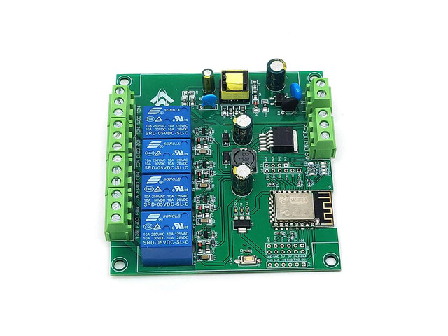 AC/DC Power Supply ESP8266 4 Channel Relay Module ESP-12F Development Board for