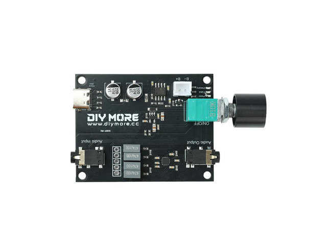 HIFI Earphone Amplifier Module MAX97220 Stereo Headphone Amp 125mW Low Distortion DC 3.7V-5V Type-C Audio DIY Sound Car