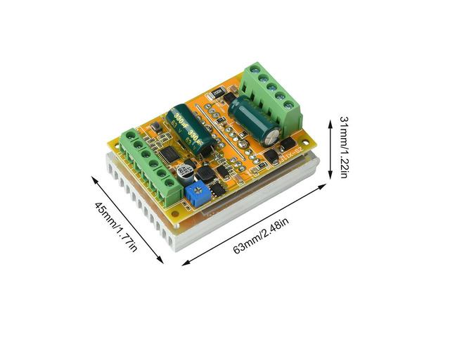 DC5-50V 300W PWM BLDC Three-Phase Brushless DC Motor Driver Board No Hall Electronic Kit