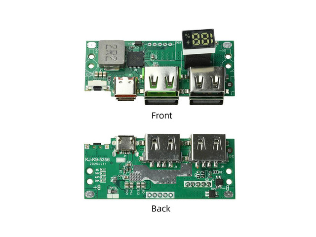 DIY Power Bank PD QC Full-Protocol Digital Display Fast Charging Module IP5356 High Efficiency Charging for Electronic Projects
