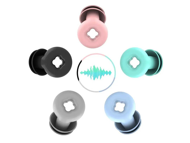 Soft Ear Plugs for Noise Reduction Waterproof Silicone Ear Plug for Sleeping Airplanes Noise Sensitivity Blue