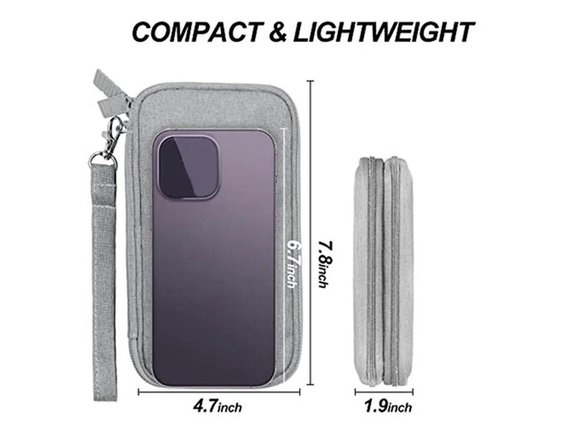 Electronics Organizer,Travel Cord Organizer Bag,Water Double Layers Pouch Carry Case for Cord,Phone,Charger