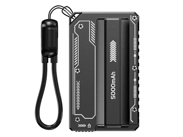 Mecha-Style Removable Battery, Super Fast Charging 5000Mah Power Bank, Compact And Power Bank Casing.