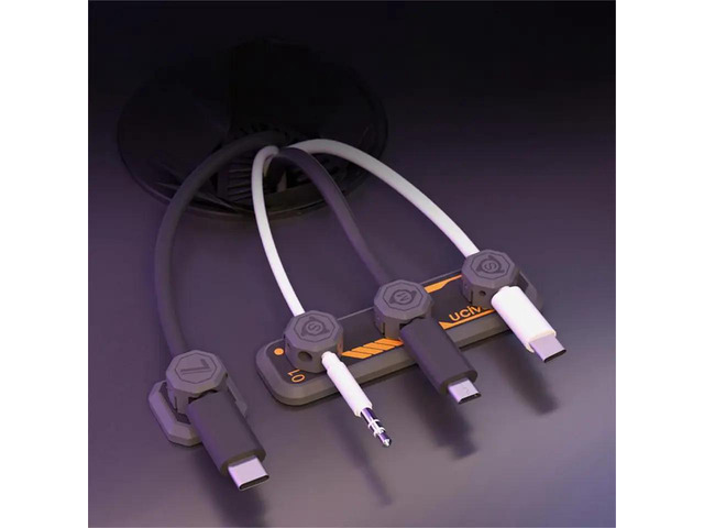 4 in 1 Magnetic Cable Organizer Protector USB Charging Cables Clip Desktop Tidy Holder for Cord Earphones Mouse