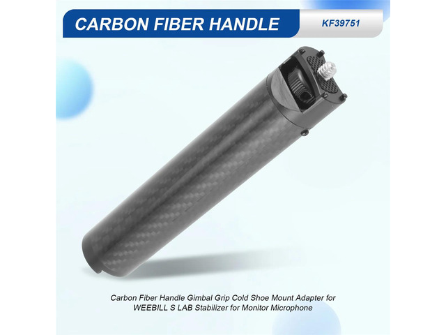 Carbon Fiber Handle Gimbal Grip Cold Shoe Mount Adapter for WEEBILL S LAB Stabilizer for Monitor Microphone
